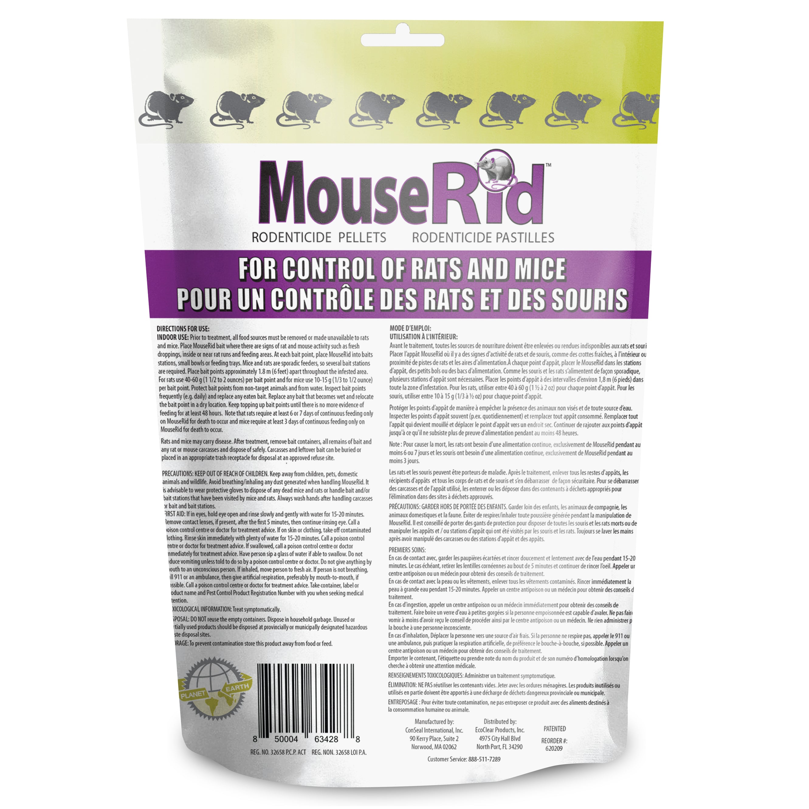 MouseRid® Pellets (Canada Only) - 500 grams
