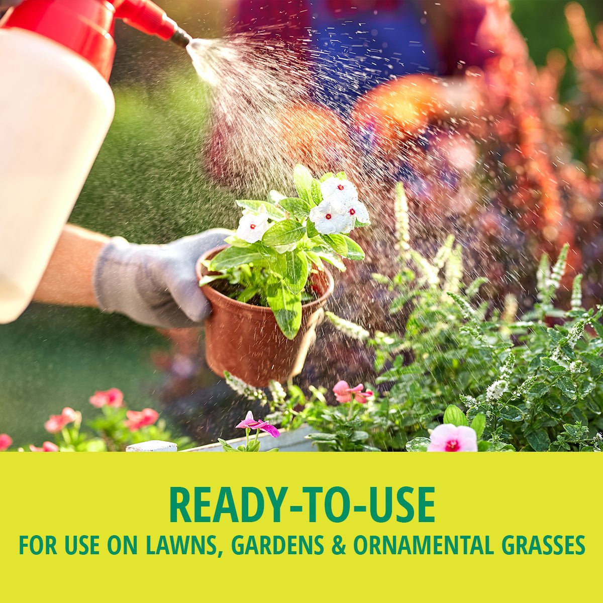 Stop Bugging Me!™ Lawn & Garden is ready-to-use, for use on lawns, gardens & ornamental grasses.