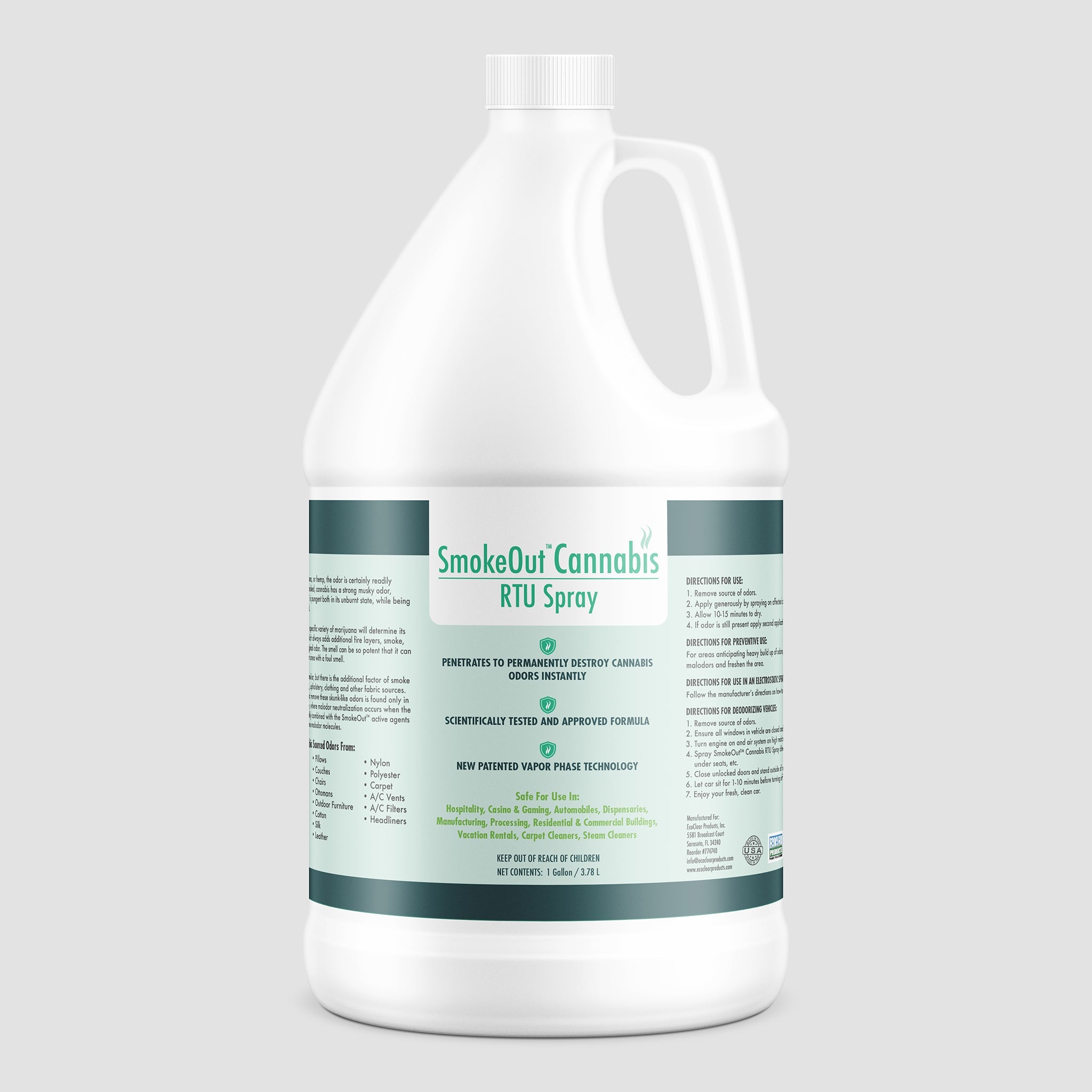 SmokeOut® Cannabis RTU Spray - EcoClear Products
