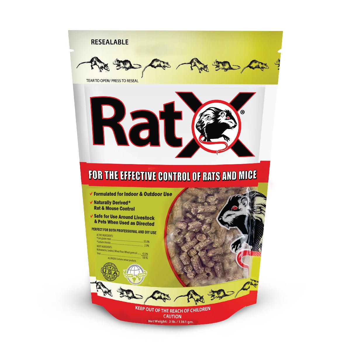 RatX Pellets Safe for People Pets and Wildlife