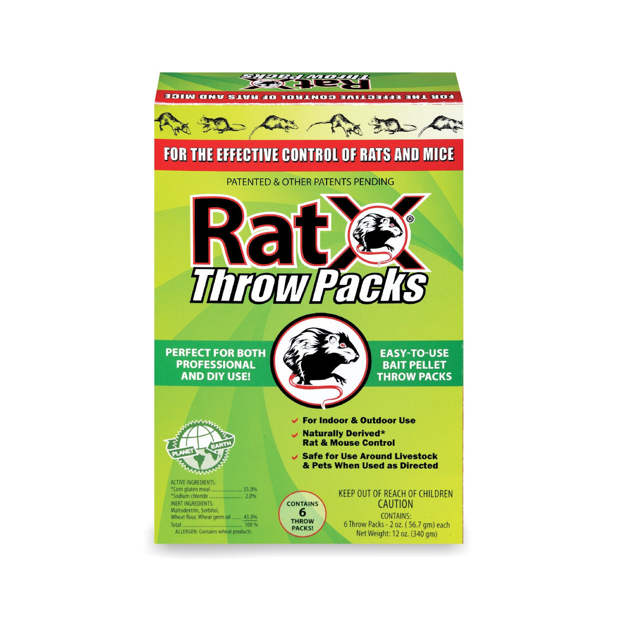 RatX Throw Packs: Convenient & Safe Rat Control