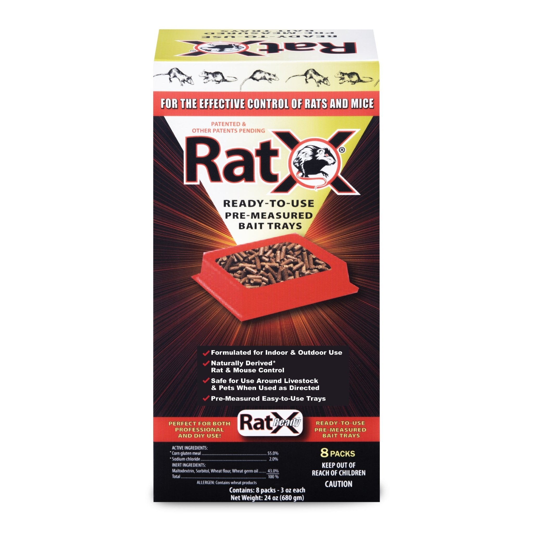 RatX 620104 Ready Bait Tray, Pellet, 9.6 oz Pack