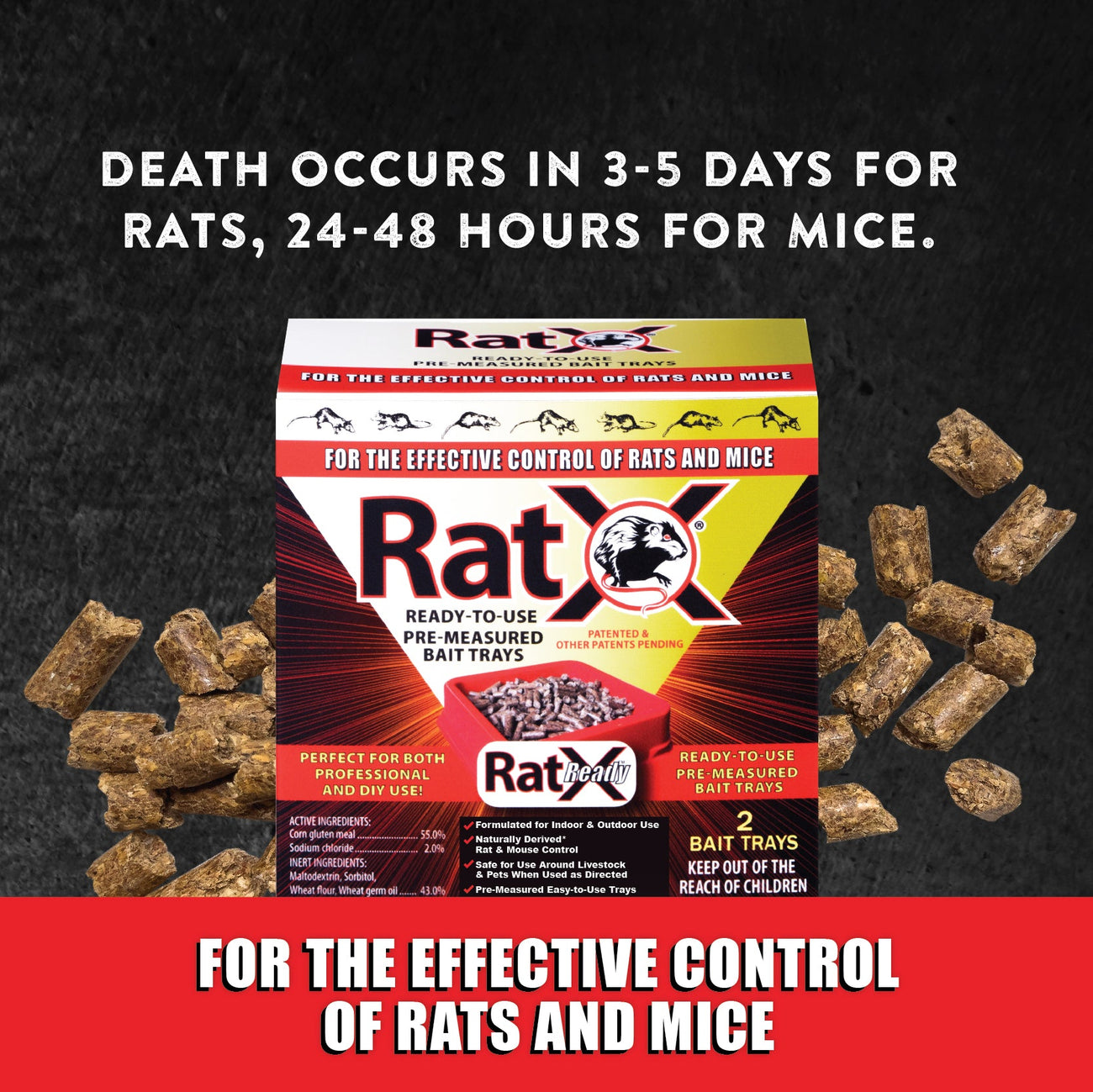 RatX® Ready Trays Premeasured Bait Trays for Effective Rat Control
