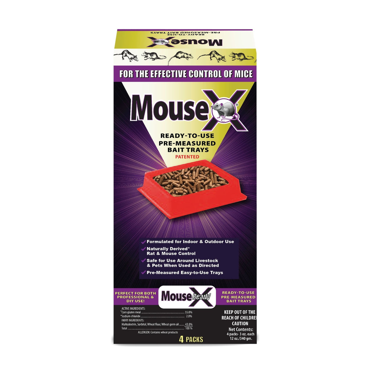 Mouse Rid Tray MouseX® Ready Trays - Safe and Effective Pest Control