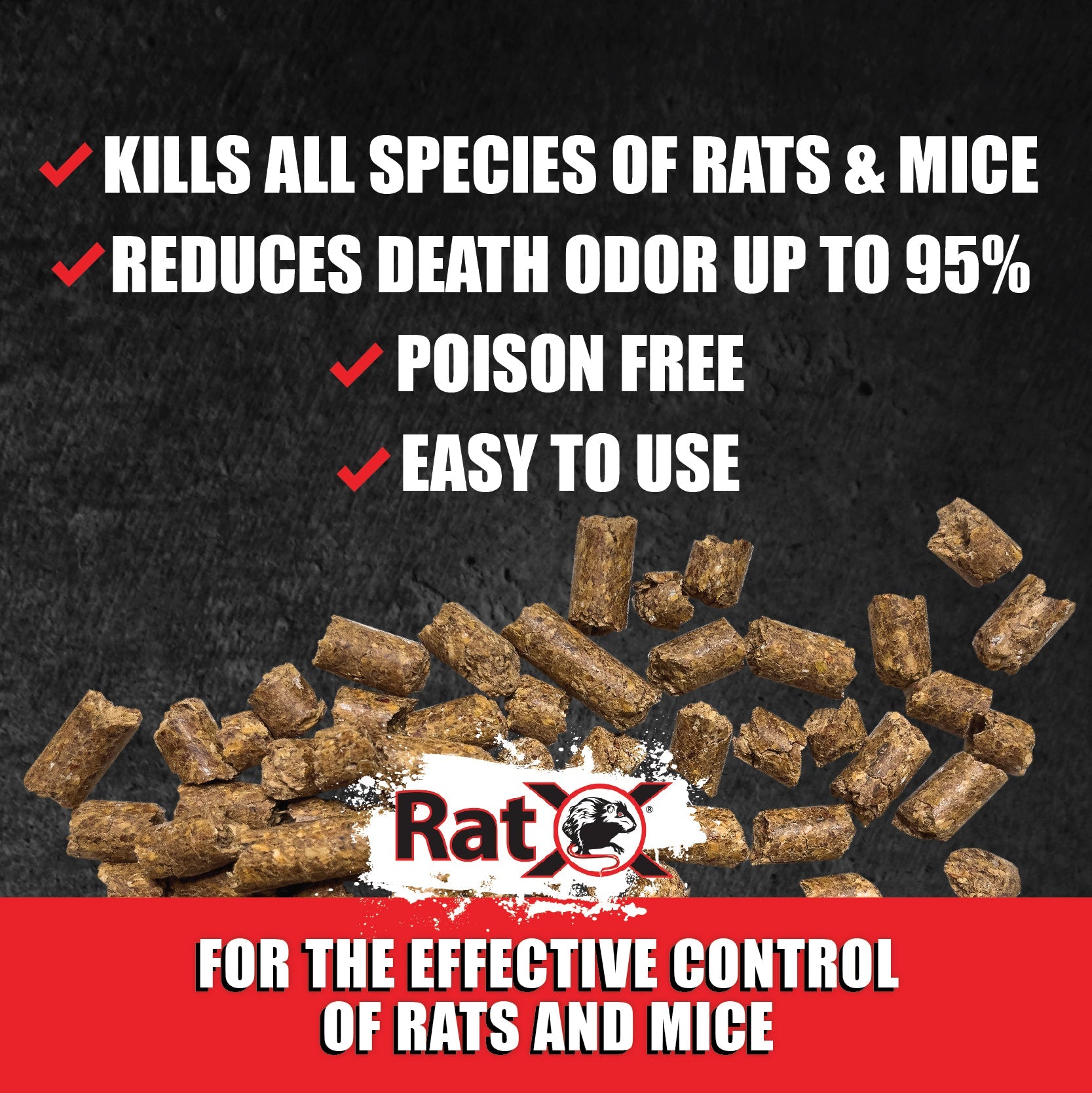 POISON SACHETS PATES RATS ANTI RATS 15 X 10 g lieux sec humide