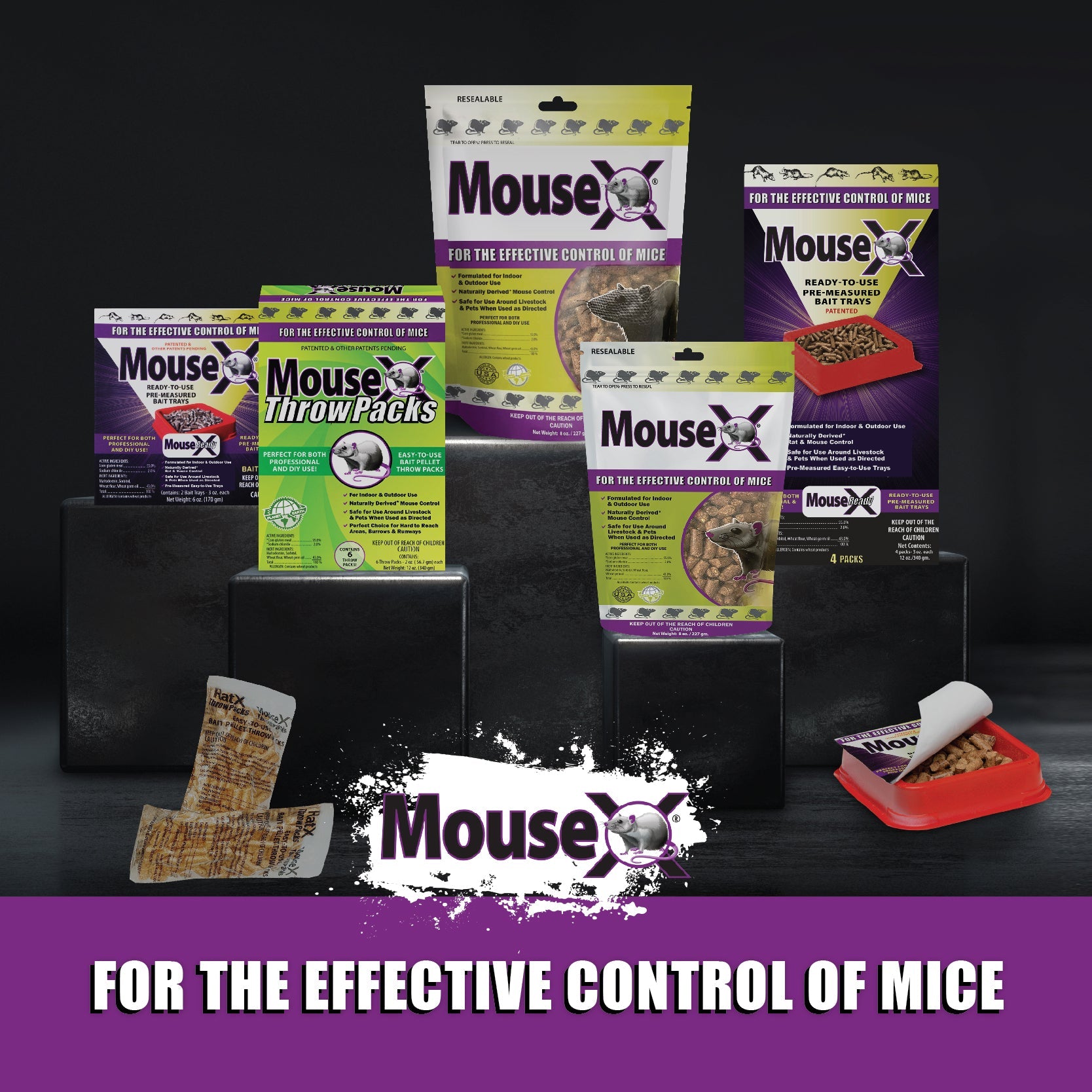  EcoClear Products 620200-6D MouseX All-Natural Poison Free  Humane for Rats and Mice, 8 oz. Bag : Patio, Lawn & Garden