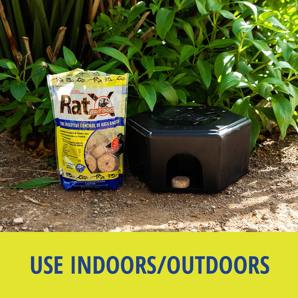 RatX® Bait Station — Refillable Indoor/Outdoor Rat Box