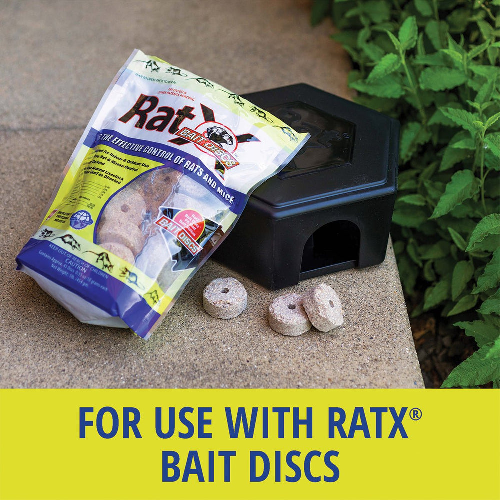 RatX® Bait Station — Refillable Indoor/Outdoor Rat Box