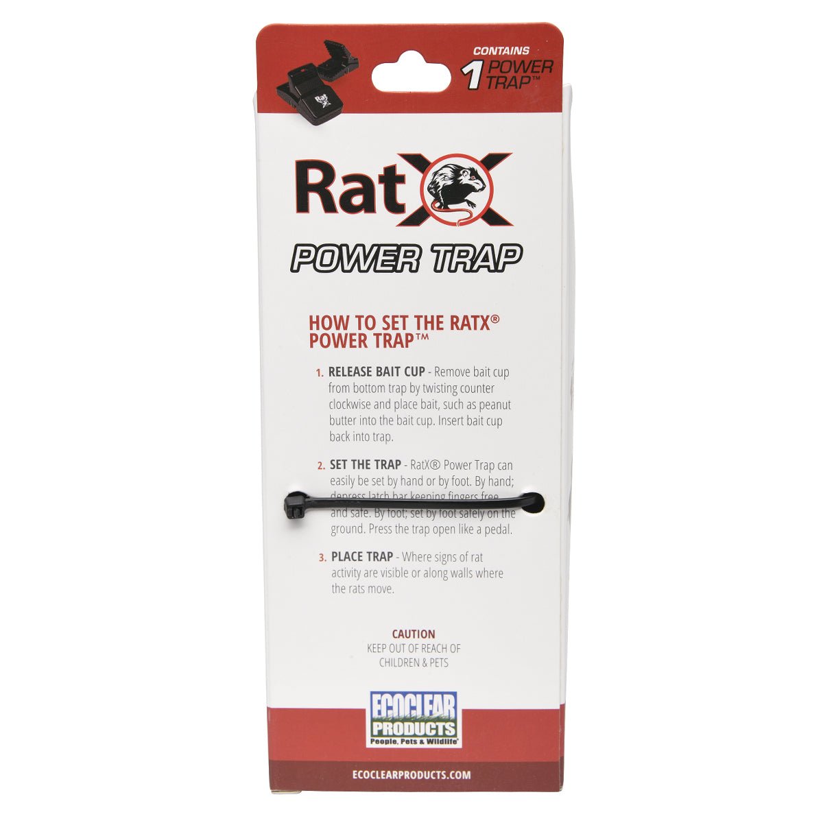 RatX® Power Trap back packaging